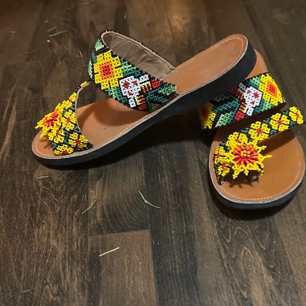 Colorful Beaded Women's Sandals